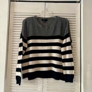 Forever 21 Striped Gray and Black Sweater